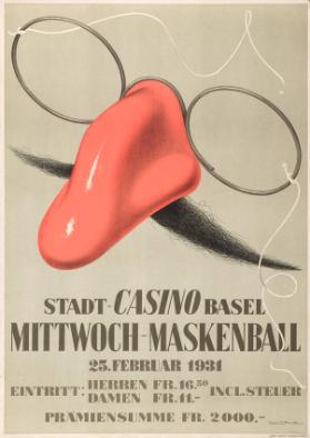 Stadt-Casino Basel - Mittwoch-Maskenball - 25. Februar 1931