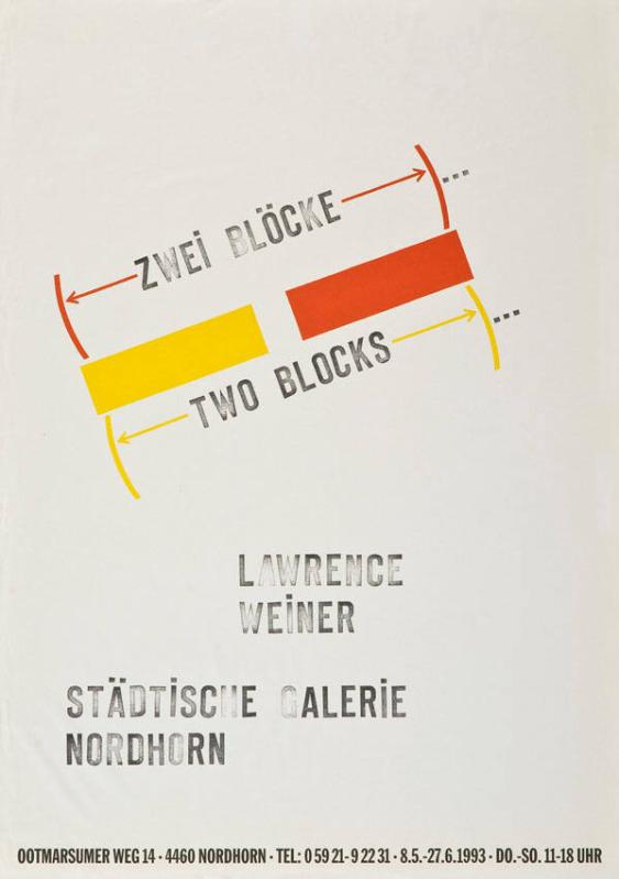 Zwei Blöcke - Two Blocks - Lawrence Weiner - Städtische Galerie Nordhorn
