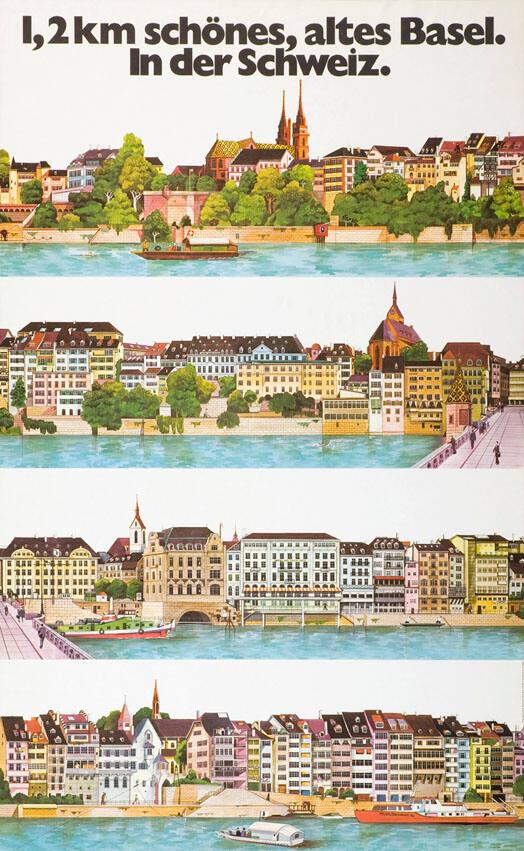 1,2 km schönes, altes Basel. In der Schweiz.