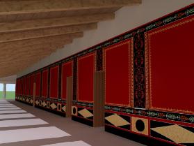 Digitale Rekonstruktion 2004 ; Portikuswand aus dem römischen Gutshof in Wetzikon-Kempten ; Ocu…