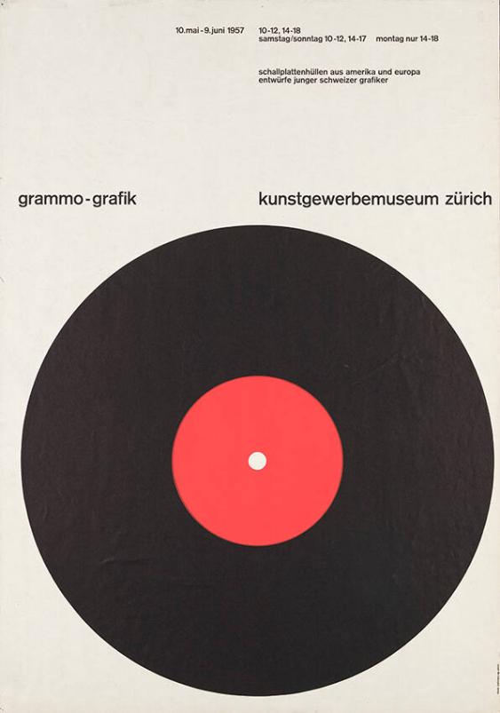 Grammo-Grafik - Kunstgewerbemuseum Zürich - Schallplattenhüllen aus Amerika und Europa - Entwürfe junger Schweizer Grafiker