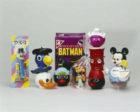Eduard Haas - Donald Duck Pez, Frisco Findus - Donald Duck, Mövenpick - Globi, Lusso - Pingu, Kodak - Dschungelbuch-Figur,  Christie Brown - Batman Cookies, Pierrot Friola - Schlumpf, Jiminy Cricket - Disney-Figur,  Néstle - Micky Mouse Smarties
