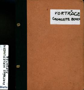 Vorträge Georgette Boner