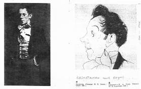 Szenenaufnahmen Michael Tschechow, Moskau ; aus " Krug am Ofen " Chaleb und " Hoffnung und Untergang " Kobus , " Eric XIV " von Strinberg und " Chlestakow " nach Gogol.