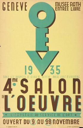 OEV 1935 - 4me Salon de l'oeuvre - l'industrie au service de l'art  - Musée Rath
