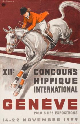 XIIe. Concours Hippique International Genève - Palais des Expositions - 14-22 Novembre 1953