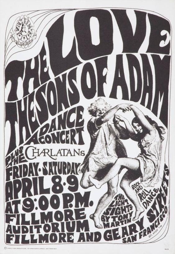 The Love - The Sons of Adam - The Charlatans - Fillmore Auditorium - Family Dog Productions